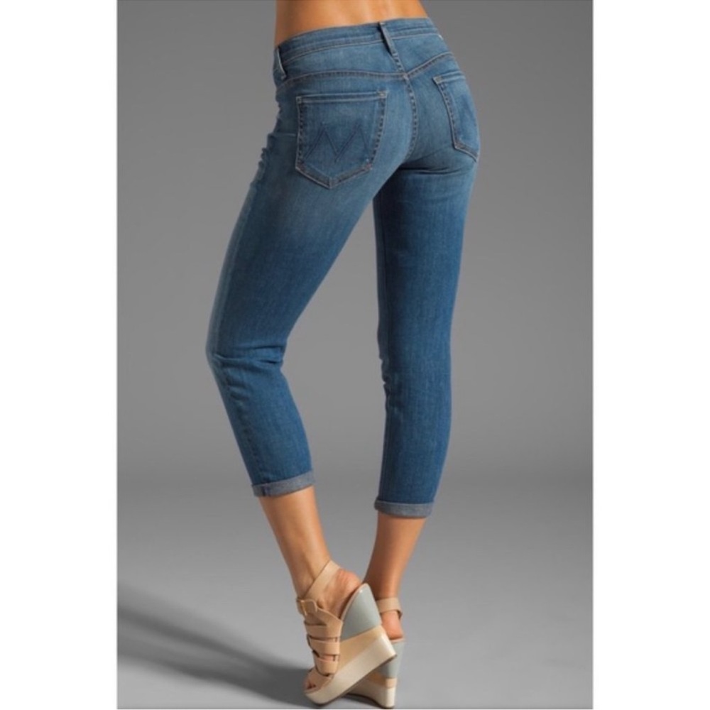 MOTHER Skinny Not Skinny Jeans In Blue Skies Tomorrow Size 24 - Picture 2 of 8